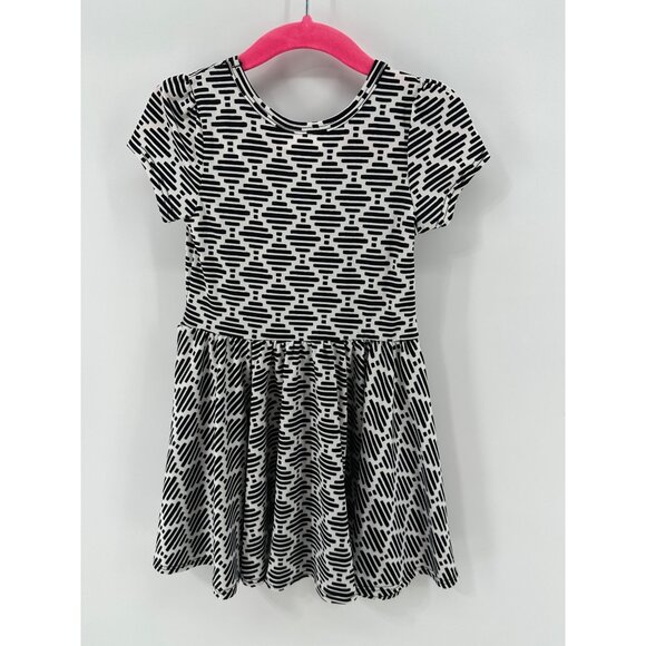 Dotdotsmile Girls Dress Size 2T Black and White Print New With Tags - Picture 3 of 3